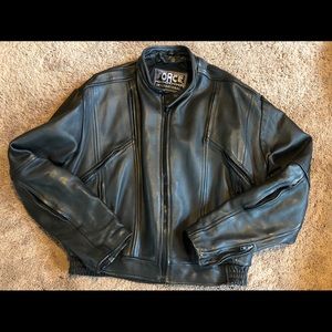 Motorcycle Hvy Leather Jacket-Purch at Bike Rally